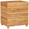 Raised Bed 19.7"x15.7"x21.7" Recycled Teak and Steel