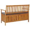 Garden Storage Bench 47.2" Solid Acacia Wood