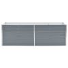 Garden Raised Bed Galvanized Steel 94.5"x31.5"x31.3" Gray