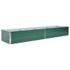 Garden Raised Bed Galvanized Steel 126"x31.5"x17.7" Green