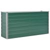 Garden Raised Bed Galvanized Steel 63"x15.7"x31.3" Green