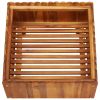 Garden Raised Bed 19.6"x19.6"x9.8" Solid Acacia Wood