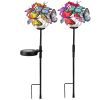 2 in 1 Outdoor Solar Light Butterfly Landscape Light Yard Stake Decor Lamp Stake Light