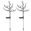 2Pcs Outdoor Solar Light Cherry Blossom Flower Landscape Light Yard Stake Decor Lamp