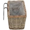 Balcony Planter 2 pcs Wicker with PE Lining 23.6"