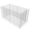 Gabion Raised Bed Steel 71"x35.4"x39.4" Silver