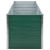 Garden Raised Bed Galvanized Steel 94.5"x31.5"x31.3" Green