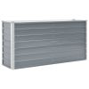 Garden Raised Bed Galvanized Steel 63"x15.7"x31.3" Gray