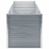 Garden Raised Bed Galvanized Steel 94.5"x31.5"x31.3" Gray