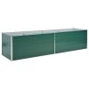 Garden Raised Bed Galvanized Steel 126"x31.5"x31.3" Green