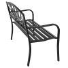 50" Iron Outdoor Courtyard Decoration Park Leisure Bench YF