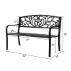 50" Iron Outdoor Courtyard Decoration Park Leisure Bench YF