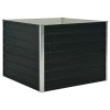 Raised Garden Bed Anthracite 39.4"x39.4"x30.3" Galvanized Steel