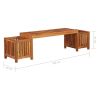 Garden Planter Bench Solid Acacia Wood 70.9"x15.7"x17.3"