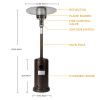 46000BTU  Propane Patio Heater, Hammered Bronze,ETL Certificate