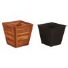 Garden Raised Bed Set 3 Pieces Square Solid Acacia Wood