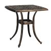 21.3inch Square Garden Cast Aluminum Table Bronze