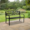 50" Iron Outdoor Courtyard Decoration Park Leisure Bench YF