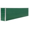 Raised Garden Bed 126"x15.7"x30.3" Galvanised Steel Green