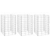 Gabion Raised Beds 3 pcs 11.8"x11.8"x19.7" Iron