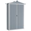 Garden Shed Gray 42.3"x18.1"x72" Galvanized Steel