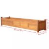 Garden Raised Bed Acacia Wood 59"x11.8"x9.8"