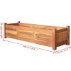 Garden Raised Bed Acacia Wood 39.4"x11.8"x9.8"