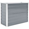 Garden Raised Bed Galvanized Steel 39.4"x15.7"x31.3" Gray