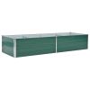 Garden Raised Bed Galvanized Steel 94.5"x31.5"x17.7" Green