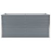 Raised Garden Bed 63"x31.5"x17.7" Galvanized Steel Gray