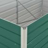 Raised Garden Bed 63"x31.5"x17.7" Galvanized Steel Green