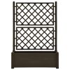 Garden Planter with Trellis 39.4'x16.9'x55.9' PP Mocha