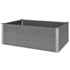 Garden Raised Bed WPC 59.1"x39.4"x21.3" Gray