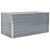 Raised Garden Bed 63"x31.5"x30.3" Galvanised Steel Gray