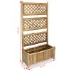 Garden Raised Bed with Trellis Bamboo 27.6"