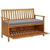 Garden Storage Bench 47.2" Solid Acacia Wood