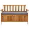 Garden Storage Bench 47.2" Solid Acacia Wood