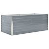 Raised Garden Bed 63"x31.5"x17.7" Galvanized Steel Gray