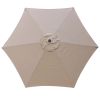 7.5ft Outdoor Patio Umbrella for Inground Pool Balcony Backyard Khaki