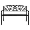 50" Iron Outdoor Courtyard Decoration Park Leisure Bench YF